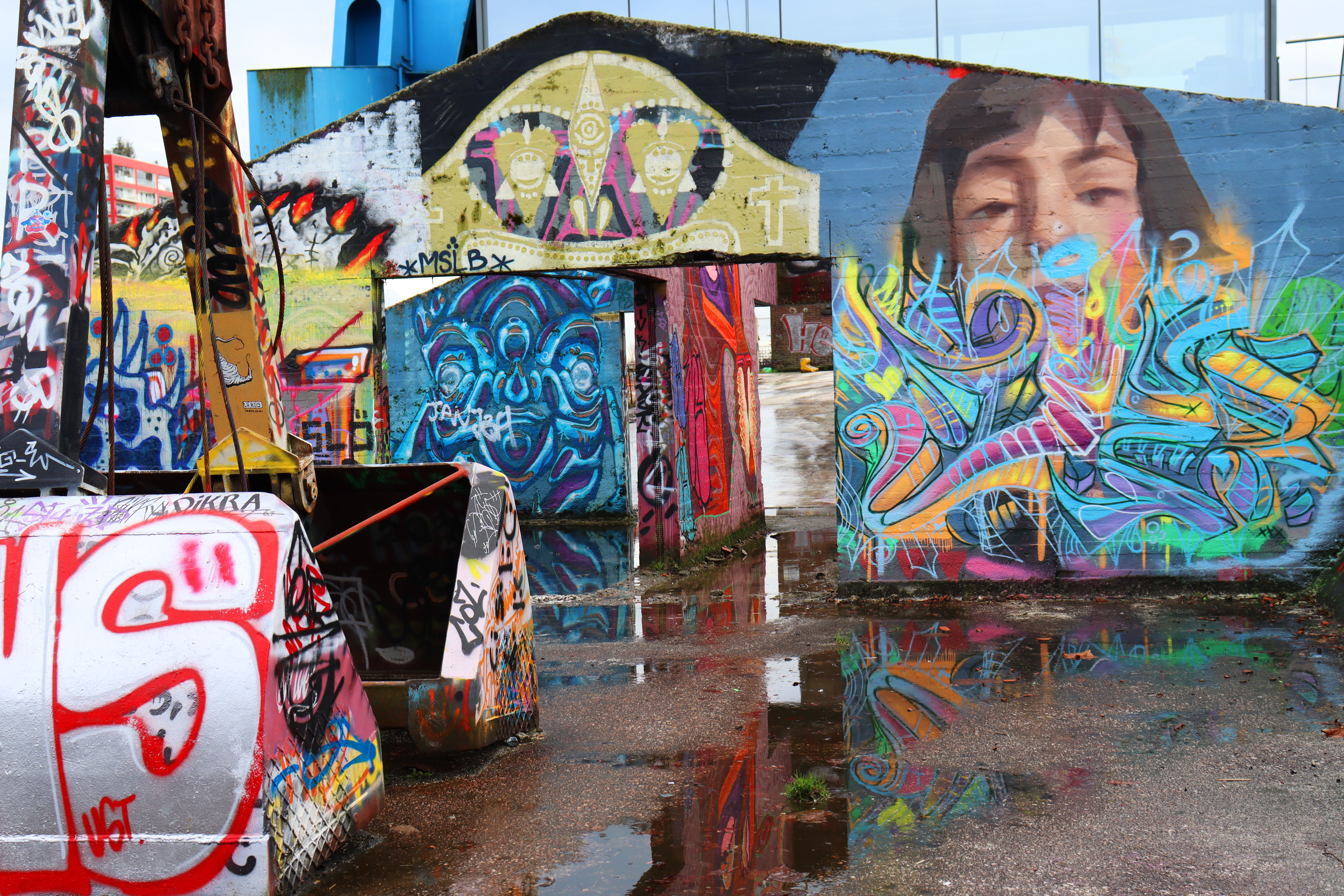 digital picture of graffiti wall