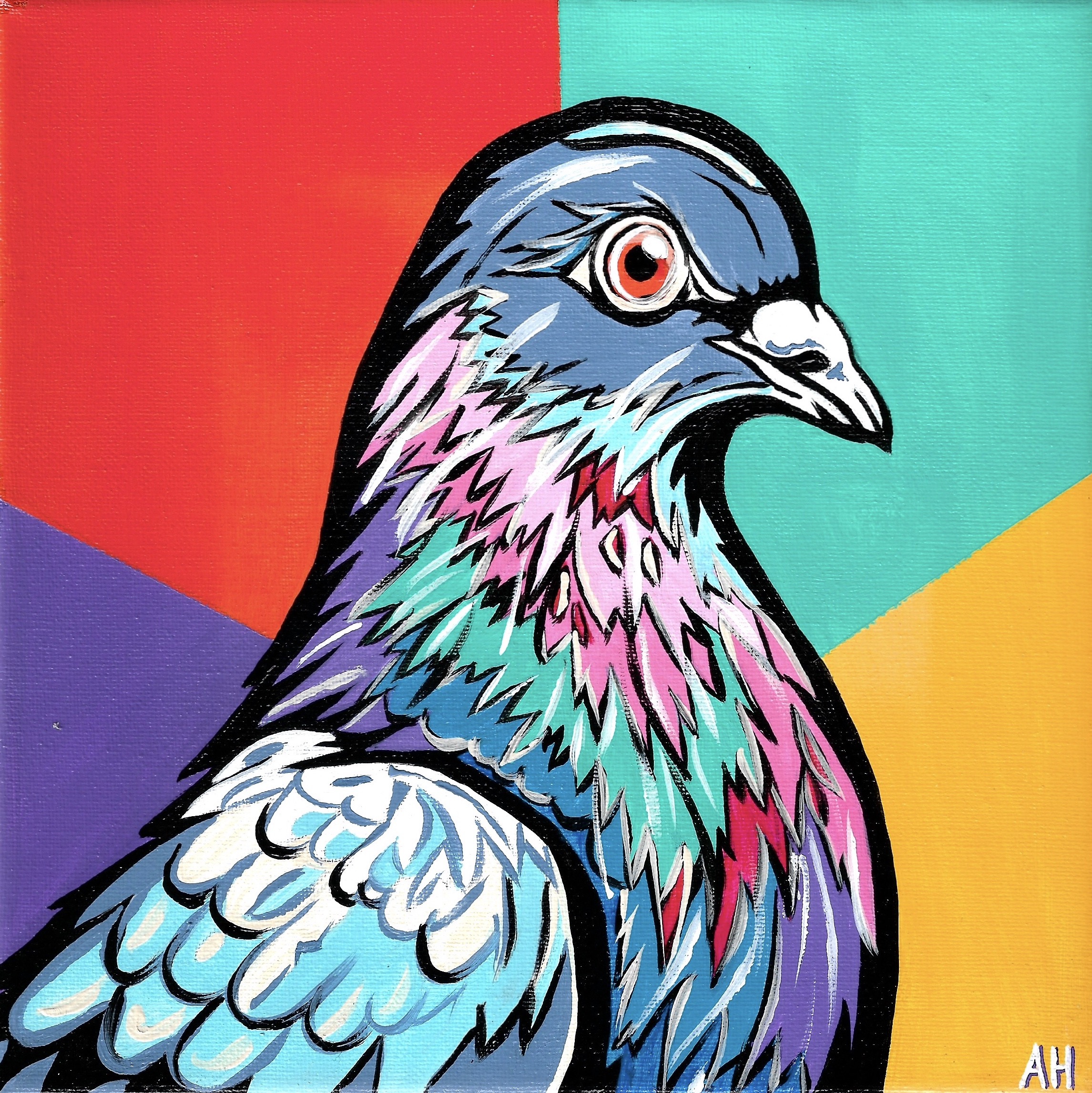 Painting of a pigeon