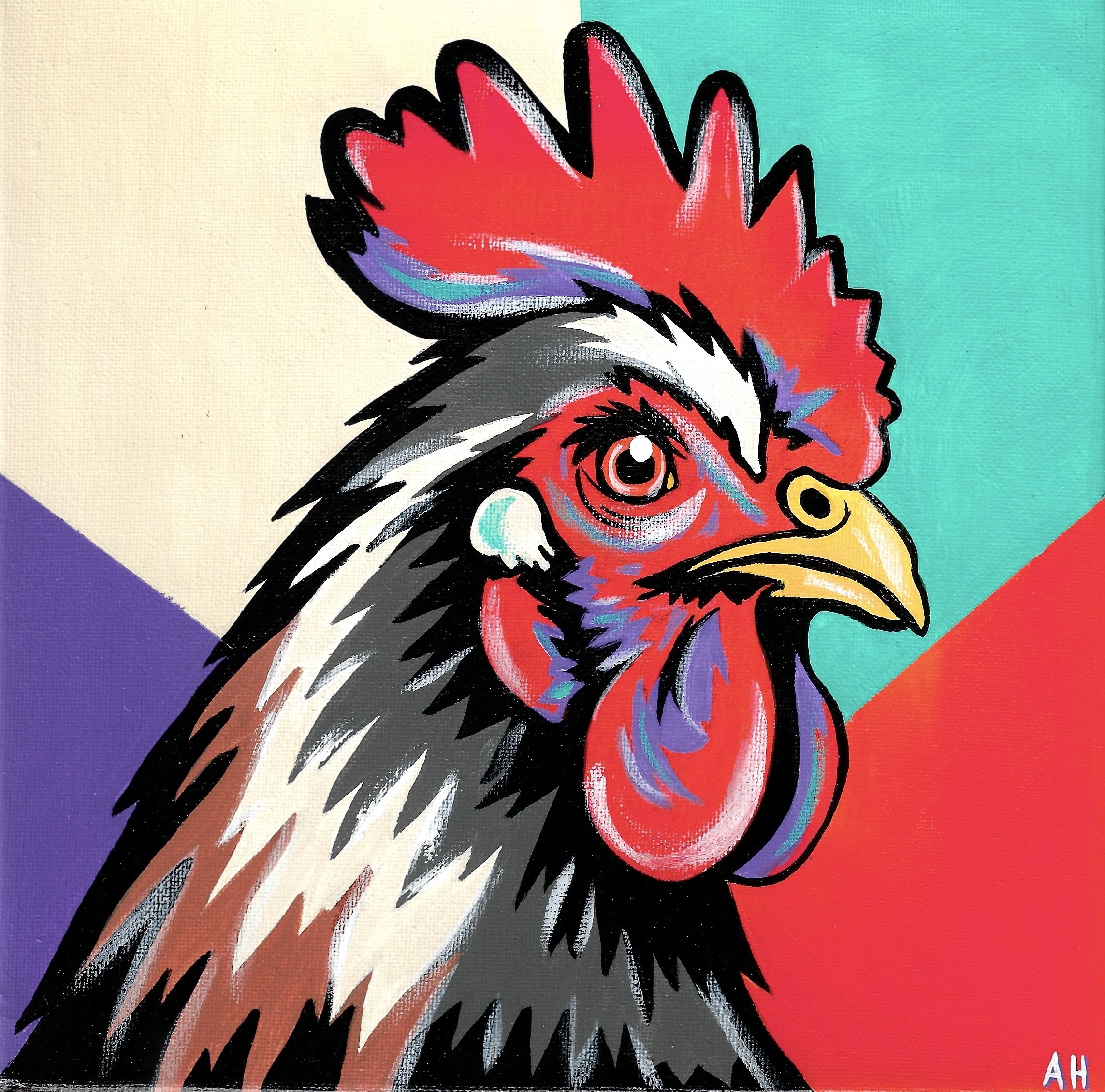 Painting of a rooster