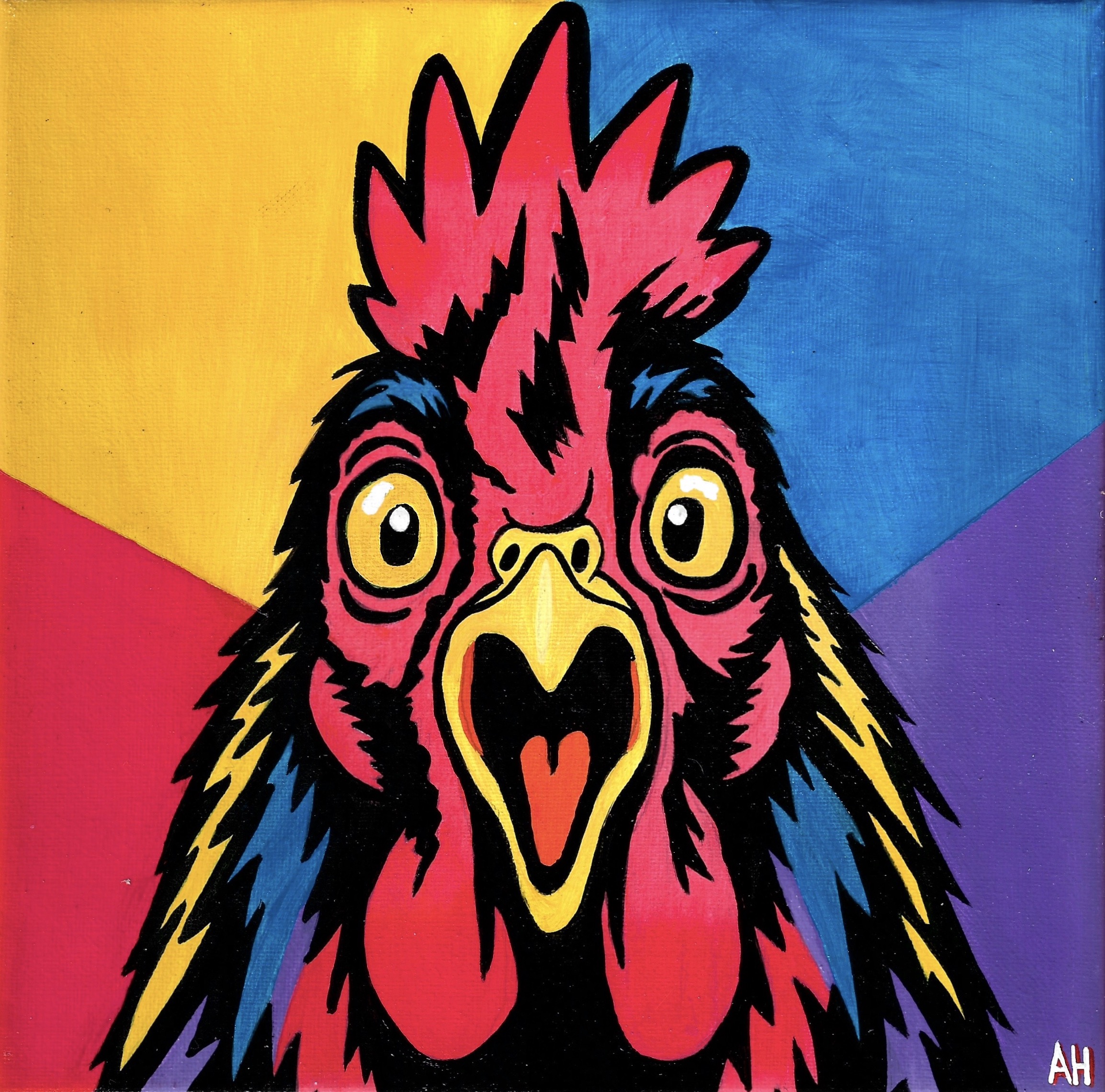 Painting of a chicken