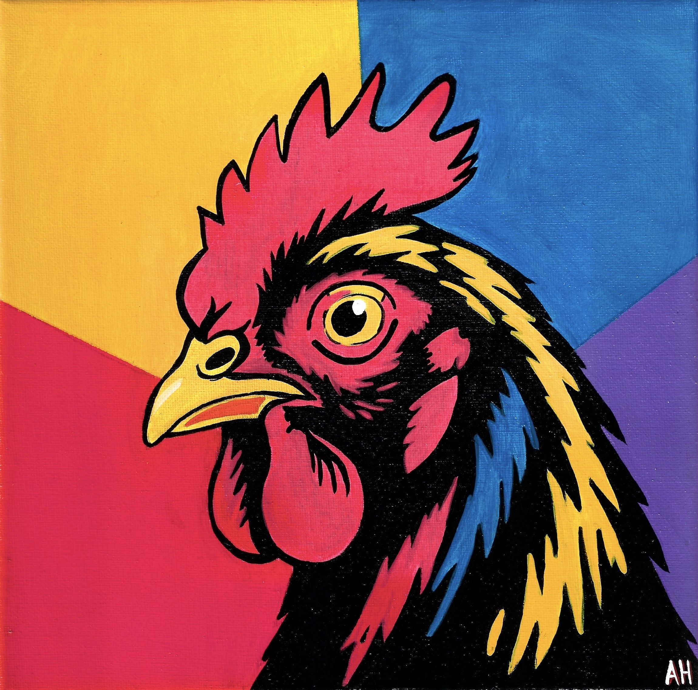 Painting of a chicken