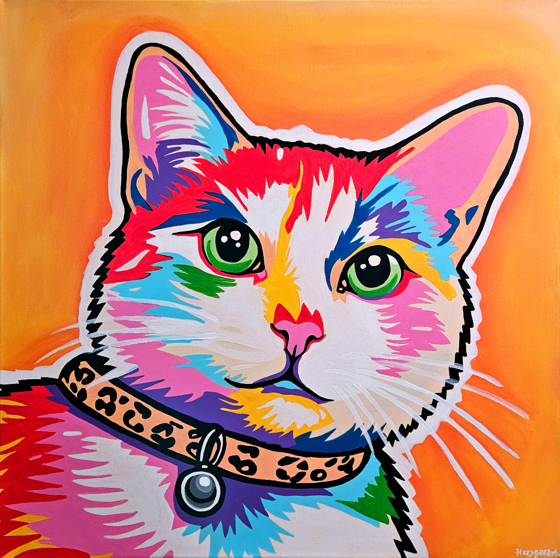 painting of cat