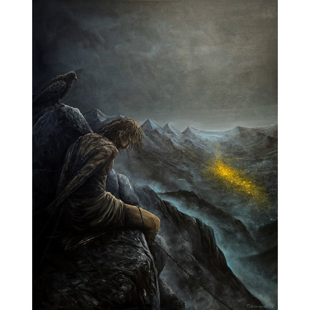 painting of a man in shackles