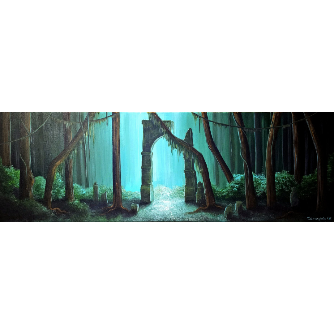 painting of a forrest